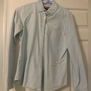 Pin stripped button down